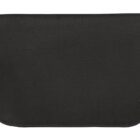 A black, rectangular fabric sleeve with a small green recycling logo in the bottom right corner. The sleeve has a flap closure and appears to be designed for carrying or protecting documents or electronic devices.