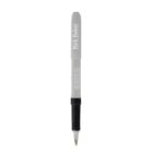 Gray gel pen with black grip and cap, labeled Rick Baker.