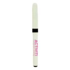 White pen with the word ACTIVITI in pink letters on the side.
