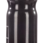 A black water bottle with a red accent near the lid. It is marked with measurement lines in milliliters on the side, ranging from 100ml to 700ml. The lid has a push-pull spout for drinking.