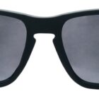 A pair of black rectangular sunglasses with dark lenses, viewed from the front against a plain background.