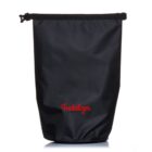 A black pouch with a zipper closure at the top and the word Fontalizer printed in red on the front center. The pouch stands upright, showcasing its smooth texture and minimalist design.