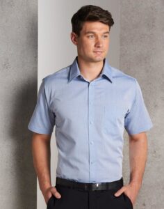 Mens Chambray Short Sleeve Shirt
