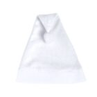 A white Christmas Santa hat with a fluffy pom-pom at the tip, displayed on a plain white background.