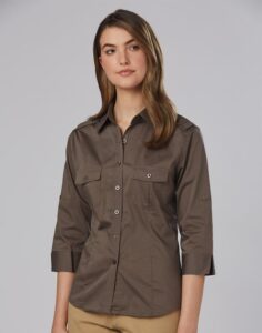 Womens Quarter Military Shirt