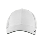 White Nike Dri-FIT Mesh Back Cap with a small black logo on the brim.
