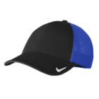 Nike Dri-FIT Mesh Back Cap in black/blue with a white swoosh on the brim.