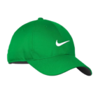 Green Nike Dri-FIT Swoosh Front Cap with a white Nike Swoosh.