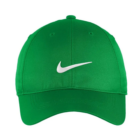 Green Nike Dri-FIT Swoosh Front Cap with white logo.