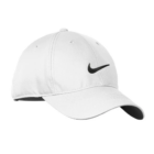 Nike Dri-FIT Swoosh Front Cap in white with a classic black Swoosh logo.
