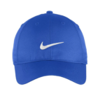 Nike Dri-FIT Swoosh Front Cap, a blue cap with a white swoosh logo.