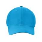 Front view of a bright blue Nike Dri-FIT Tech Cap with a curved brim.