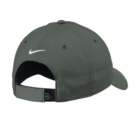 Back view of a dark green Nike Dri-FIT Tech Cap with a white swoosh logo.