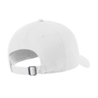 Back view of a white Nike Heritage 86 Cap with adjustable strap and buckle.