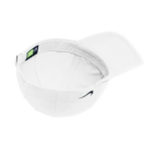 Nike Heritage 86 cap, white with black swoosh, viewed from above.