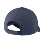 Navy Nike Swoosh Legacy 91 Cap, back view, with adjustable strap and metal buckle.