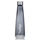 Sleek gray stainless steel water bottle with a silver cap and base. The bottle has Frontlajzer printed vertically in white text. The surface is matte and smooth, giving it a modern and stylish appearance.