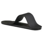 Black cable clip with a flexible loop design. It features a flat, elongated base for easy attachment to surfaces, used for organizing and holding cables in place.