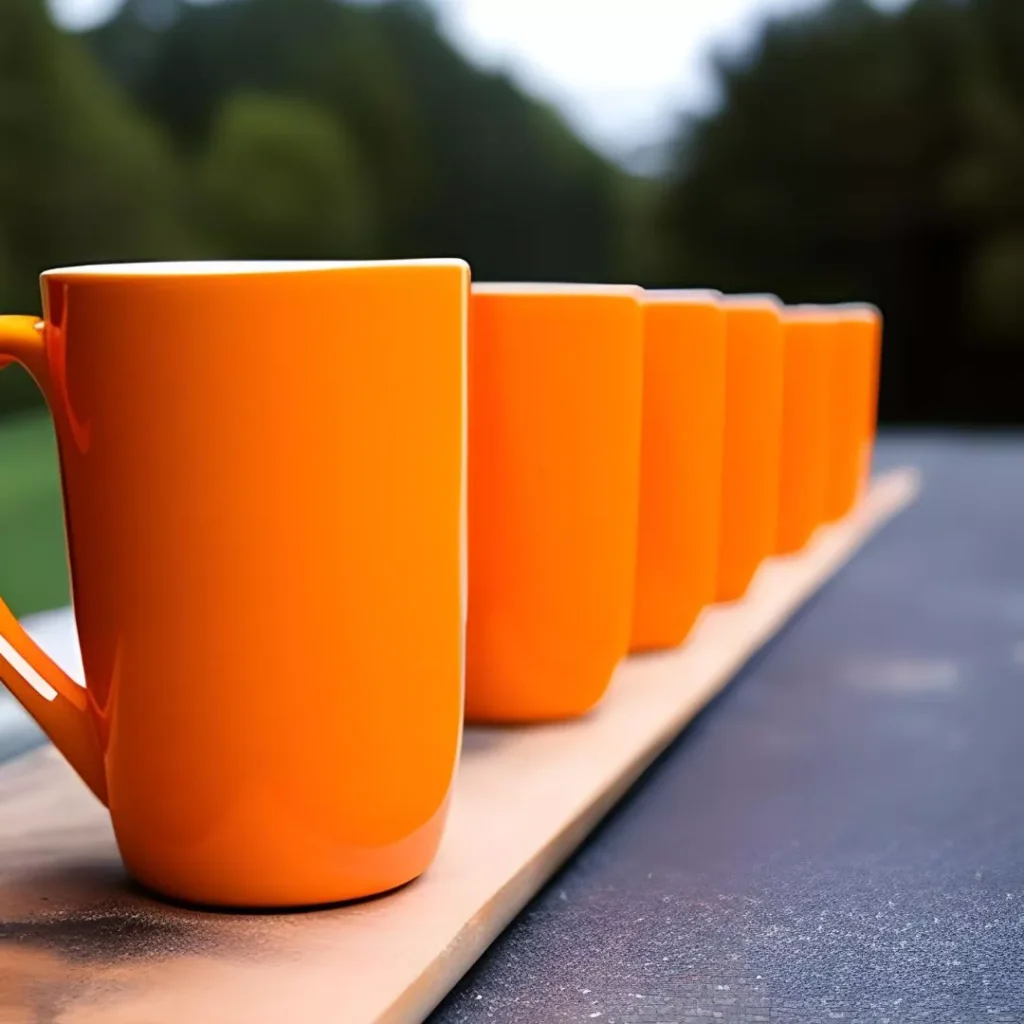 orange mugs