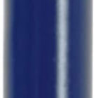Close-up of a blue colored pencil with a sharpened tip, positioned vertically against a white background.