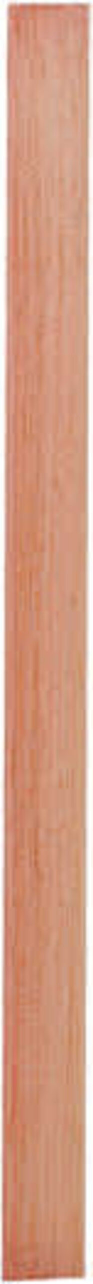 A vertical wooden plank with a light brown color and visible grain pattern.