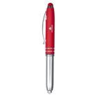 A red and silver ballpoint pen with a clip, featuring the word CENTRUM printed on the red section. The pen has a sleek and modern design with silver accents.