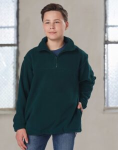 Kids polar fleece custom print pullover