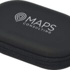 A black zippered oval case with the white logo and text MAPS Consulting on the front.