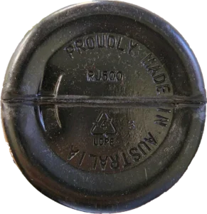 black bottom of a plastic with labels