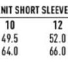 Size chart for a ladies polyester/cotton short sleeve polo. Sizes 8 to 18 are listed. Measurements: Half chest (cm) - 47 to 59.5; Body length (cm) - 62 to 72, increasing with size.