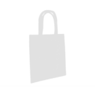 A white canvas tote bag with two sturdy handles, displayed against a white background. The bag is simple and unadorned, showcasing its versatile design.