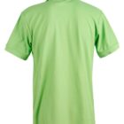 Green polo shirt shown from the back, with short sleeves and a collar.