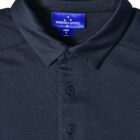 Dark blue collared shirt with buttons and a Winning Spirit label.