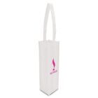 White tote bag with a long strap and pink Sunsilk logo in the center.