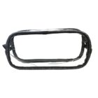 Clear rectangular plastic pouch with a zippered edge, reinforced seams, and transparent front and back. The border appears to be dark in color. The pouch is standing upright, showing a three-dimensional shape.