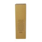 Side view of a brown cardboard packaging box displaying text about The Shadow Water Bottle that describes its features and materials. The box includes sustainability icons at the bottom.