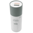 A cylindrical box featuring a Windsor tea bottle. The lid shows a diagram with color swatches and labels. The package design is sleek with minimal text and a simple illustration of the tea bottle.