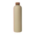 A beige cylindrical bottle with a brown cap standing upright against a plain white background. The bottle appears simple and minimalist in design.