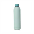 A light turquoise reusable water bottle with a cylindrical shape and a screw-on cap. The bottle has a smooth matte finish and sits upright against a plain white background.