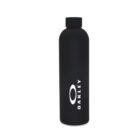 Black water bottle with a matte finish, featuring the word OAKLEY and a stylized O logo in white. The bottle has a rounded cap and a sleek cylindrical shape, set against a plain white background.