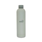 A tall, sleek, light gray water bottle with a matching cap, featuring the Puma logo and brand name in the center. The bottle has a smooth, minimalist design.