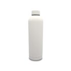 White cylindrical plastic bottle with a screw-on cap, standing upright against a plain white background.