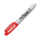 A red-capped permanent marker labeled Super Sharpie with a white body. The cap displays the brand name Wattyl in white text.