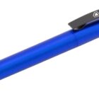 A blue pen with a black clip, featuring the brand name Carbon Copy written on the clip. The pen has a sleek design with a silver tip.