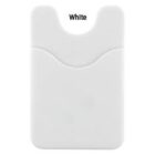 White silicone phone wallet with a curved top and a wavy pocket design, labeled White at the top.