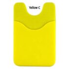 A bright yellow phone card holder with a textured upper section and a smooth lower section. The label Yellow C is printed above it.