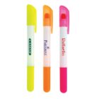 Three highlighters are shown: one yellow with LAWAR, one orange with PARLIAMENT, and one pink with Raffaello. They have colored caps and bases.