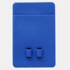 Blue rectangular object with two small protruding clips near the bottom. The surface is smooth, and the object appears to be a simple, flat item with a minimalist design.