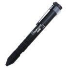 Black multifunction pen with a stylus tip and a clip, designed for branding with Your Logo Here printed on the barrel.