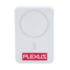 White rectangular device with a circular design and PLEXUS logo in red at the bottom front.